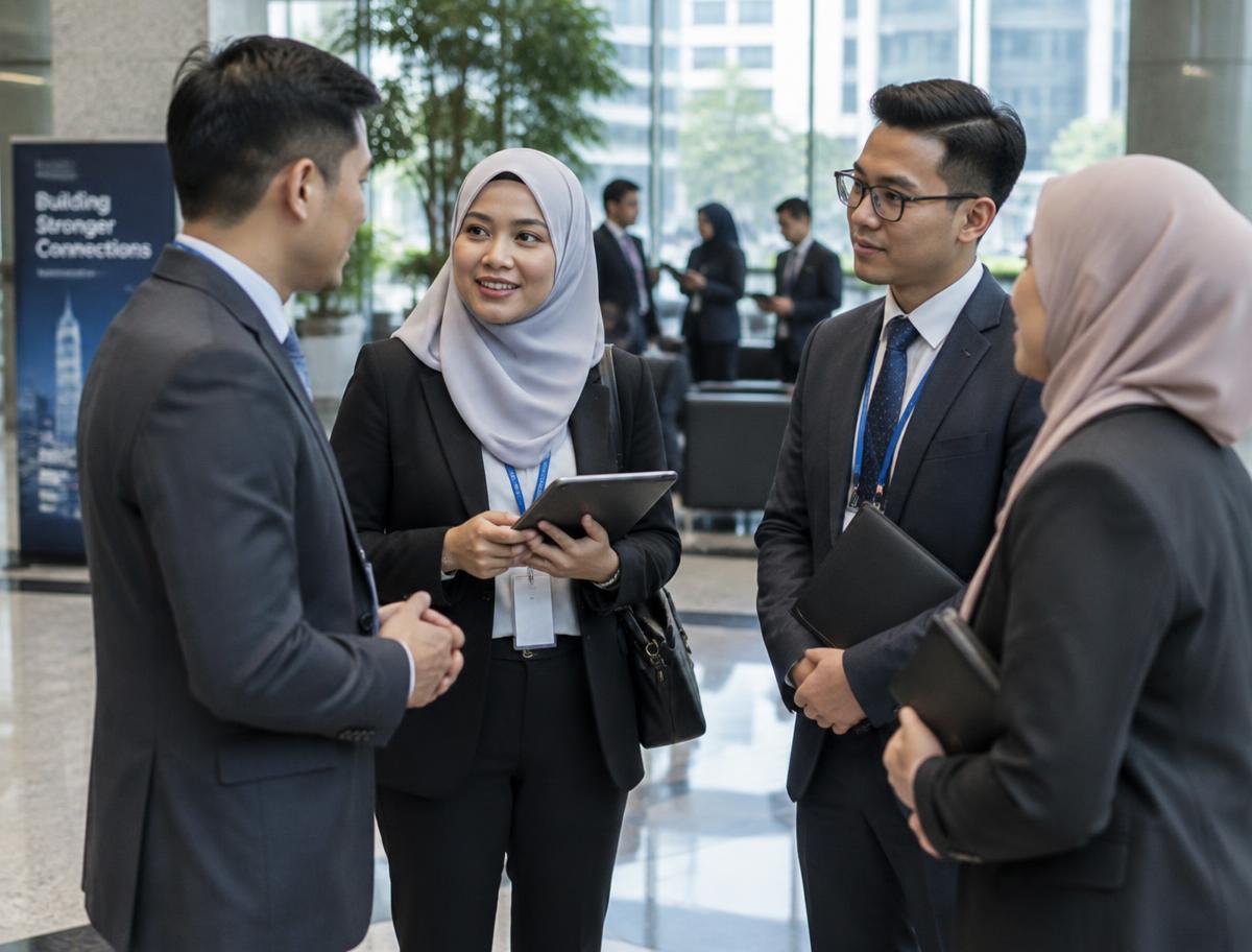 Professionals in a business discussion